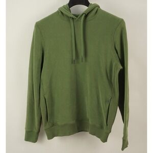 Mack Weldon Men's Small Terry Cotton Blend Stretch Pullover Hoodie Green Pockets